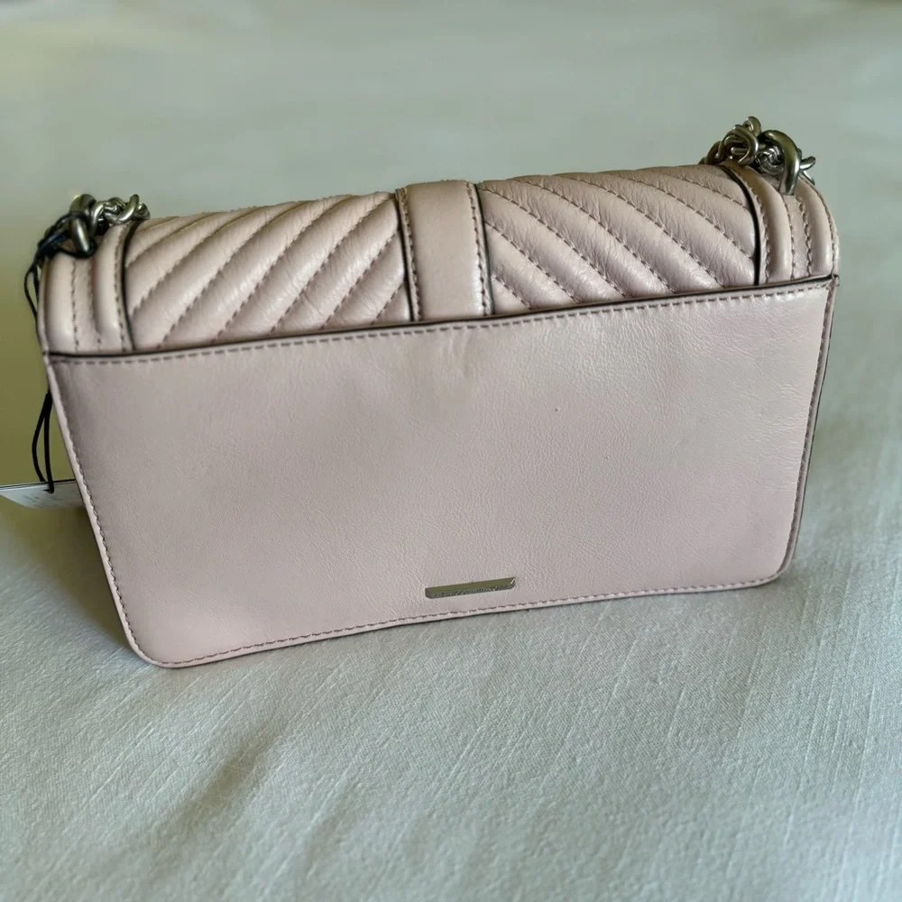 Rebecca Minkoff Chevron Love Crossbody Bag Vintage Pink
